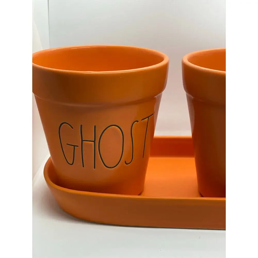 Rae Dunn Halloween Ghost Ghoul Goblin Tri Planter